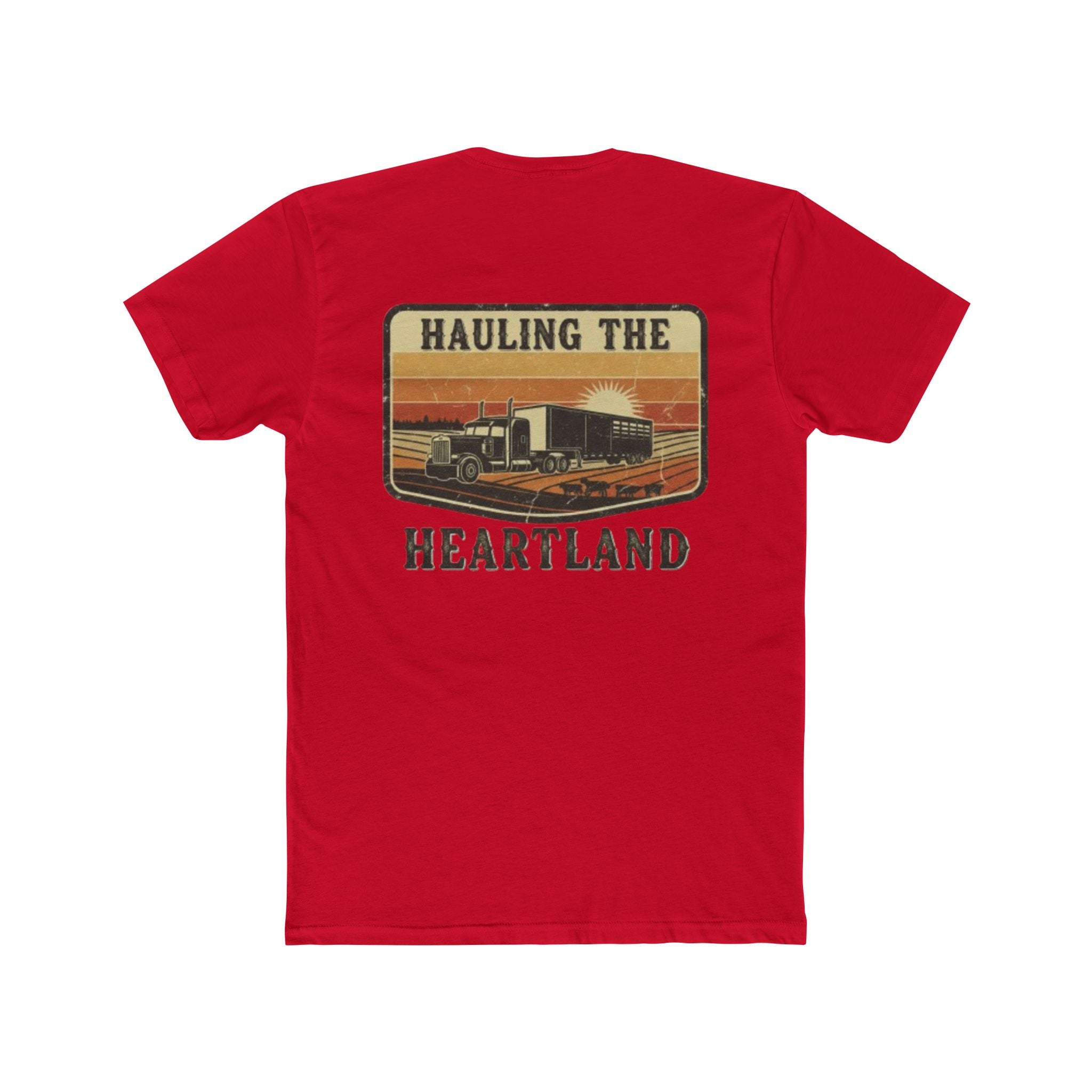 Hauling the Heartland Trucker Tee — Vintage Semi Truck Tee for Drivers & Road Trips