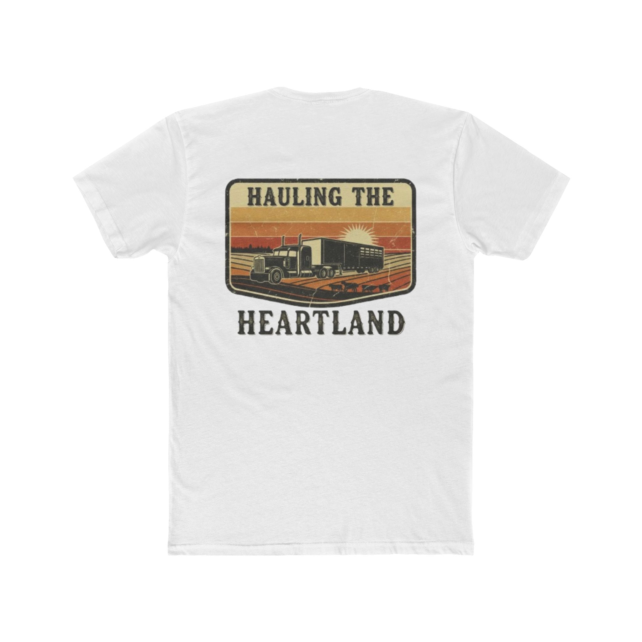 Hauling the Heartland Trucker Tee — Vintage Semi Truck Tee for Drivers & Road Trips
