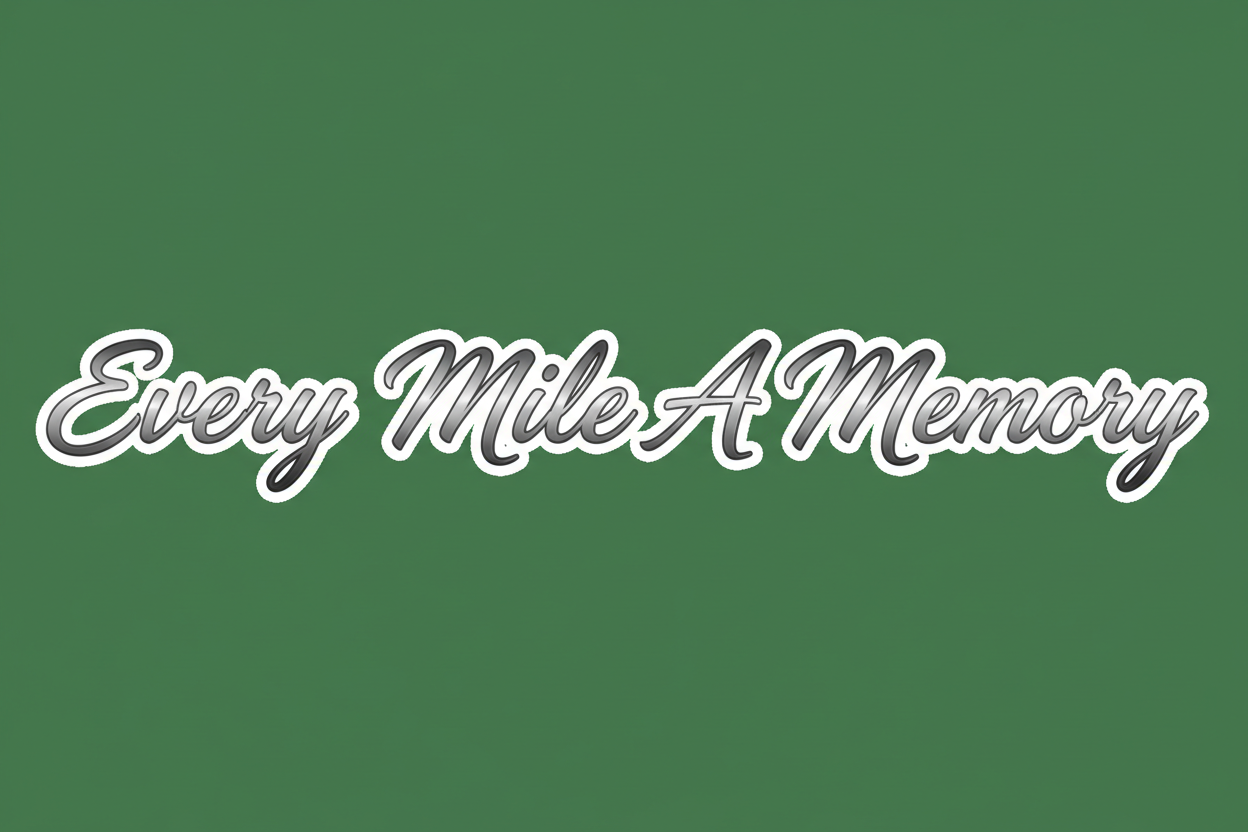 Every Mile A Memory Cursive Sticker