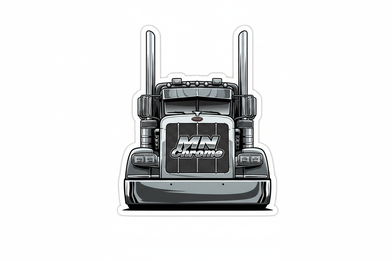 MN Chrome Peterbilt Grille Sticker